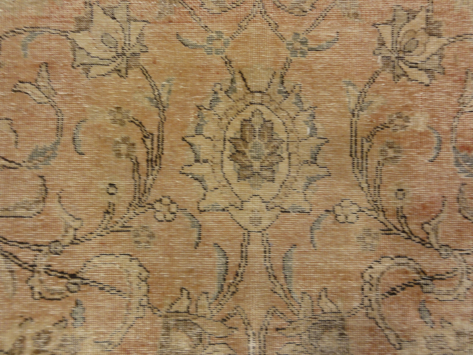 Antique Beige and Pink Persian Tabriz Genuine Authentic Intricate Woven Carpet Art Santa Barbara Design Center and Rugs and More