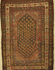 Antique Kurdish Rug hand made from natural wool and organic dyes 4'7 x 6'10