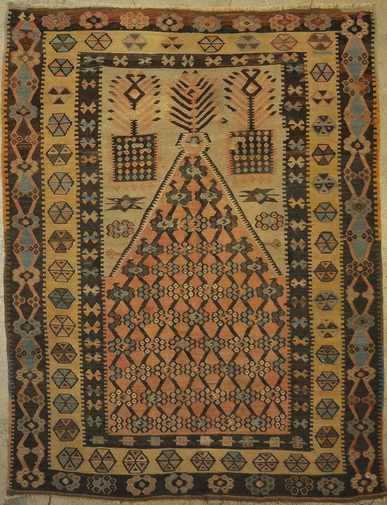 Antique Prayer Turkish Rug