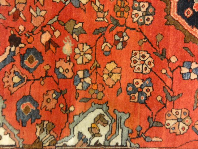 30110 Fine Antique Persian Farahan Kork Wool