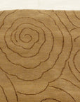 Wool and Silk Brown Swirl Rug