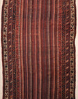 Antique Afshar Rug Circa 1870s. A piece of authentic genuine antique woven carpet art sold by the Santa Barbara Design Center, Rugs and More.