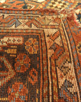 Antique Khamseh Southwest Persian Bagface. A piece of antique woven carpet art sold by Santa Barbara Design Center Rugs and More in Santa Barbara, CA.