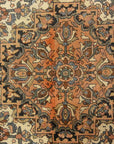 Antique 19th Century Village Persian Farahan Genuine Woven Carpet Art Authentic Intricate