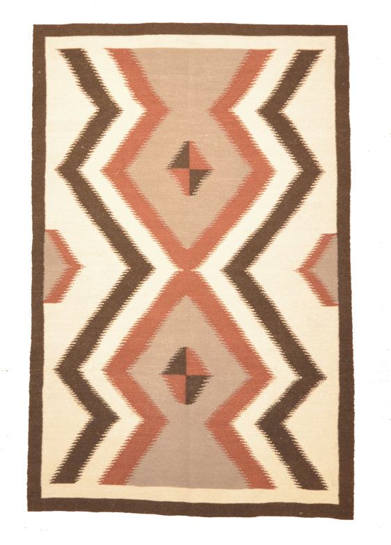 Antique Navajo Rug with Hill Design. A piece of genuine antique tribal carpet art sold by Santa Barbara Design Center, Rugs and More in Santa Barbara, CA.