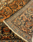 Antique 19th Century Village Persian Farahan Genuine Woven Carpet Art Authentic Intricate
