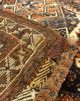 Antique Khamseh Original Southwest Persian Rug. A piece of genuine authentic woven carpet art sold by Santa Barbara Design Center Rugs and More.