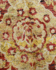 Saree Red Patterned Silk Indian Rug