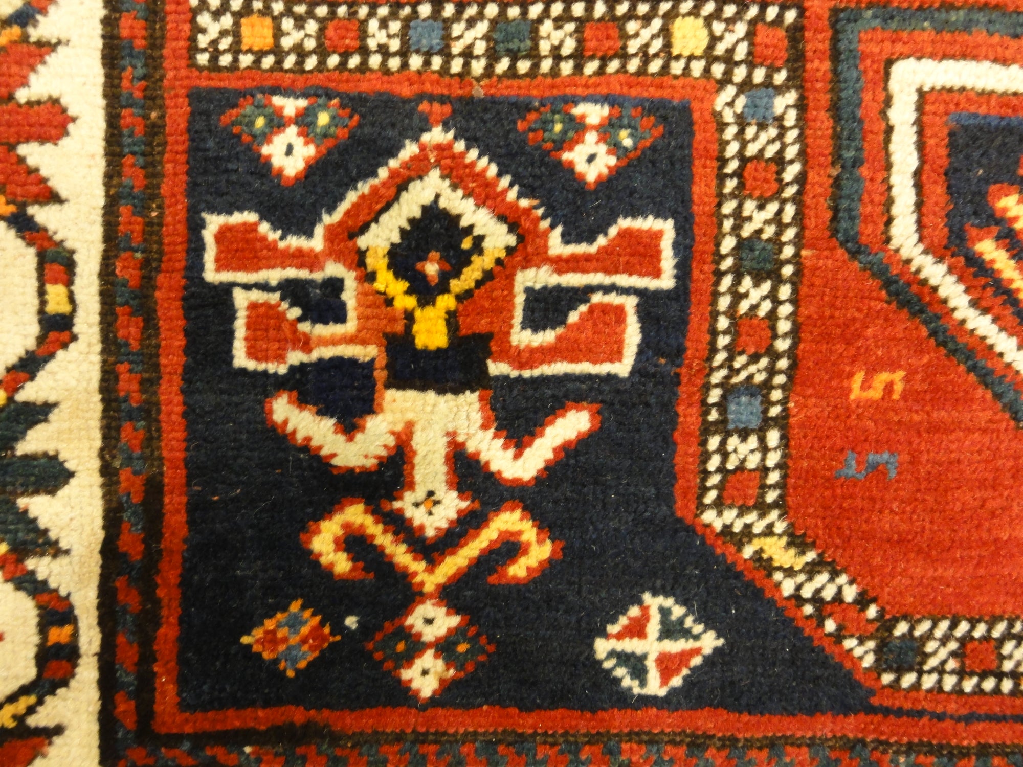 30532 Antique Kazak Double Prayer Rug