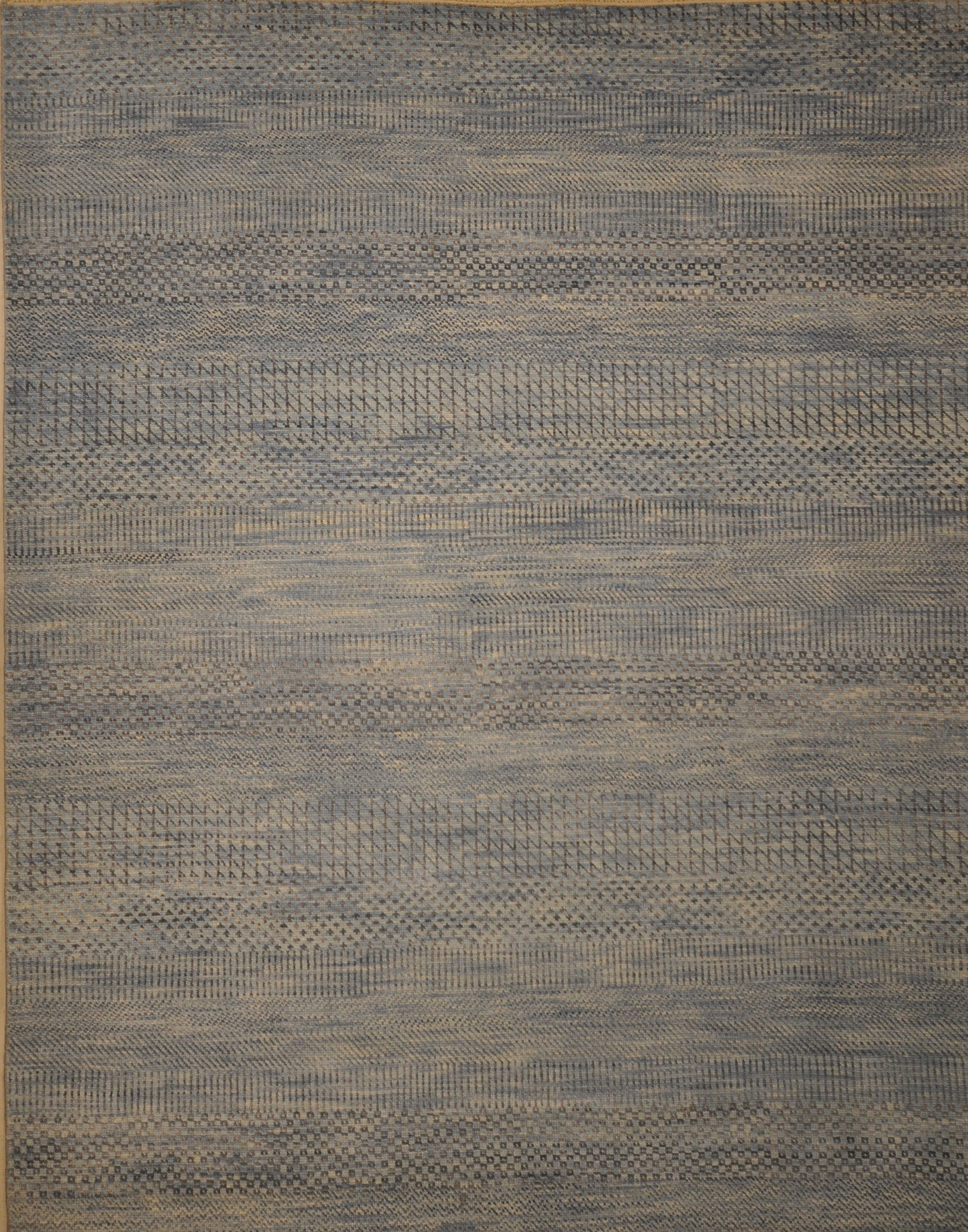 Grey Modern Patterned Rug