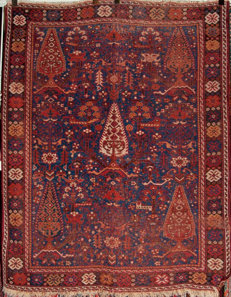 Antique South West Persian Cypress Afshar Rug ca 1880 Genuine Authentic Woven Carpet Art Santa Barbara Design Center Rugs and More