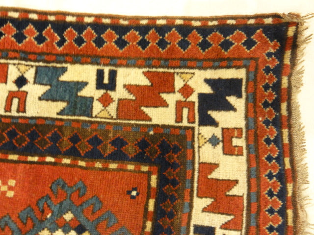 30076 Caucasian Kazak double niche Prayer Rug