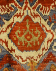 Indian Saree Silk Red Patterned Rug