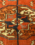 Fine Antique Tekke Bukhara Rug. A piece of genuine authentic woven carpet art sold by the Santa Barbara Design Center Rugs and More.