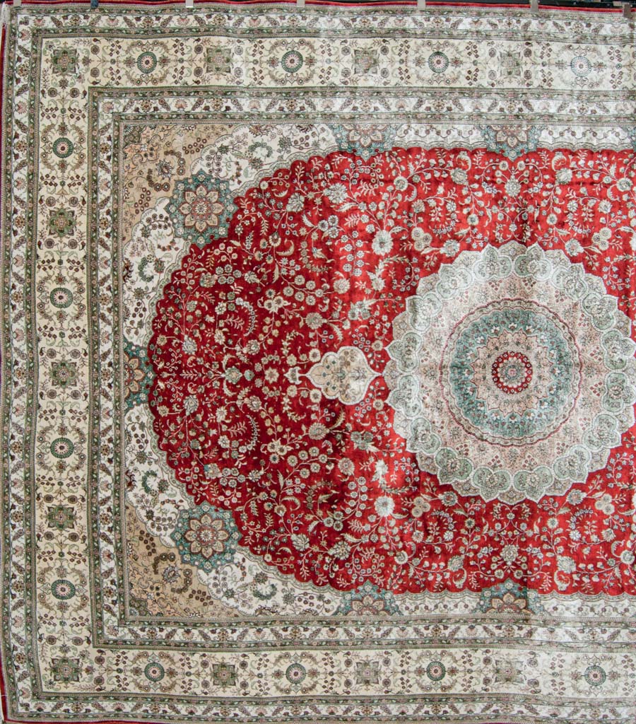 Fine Silk Tabriz Rug